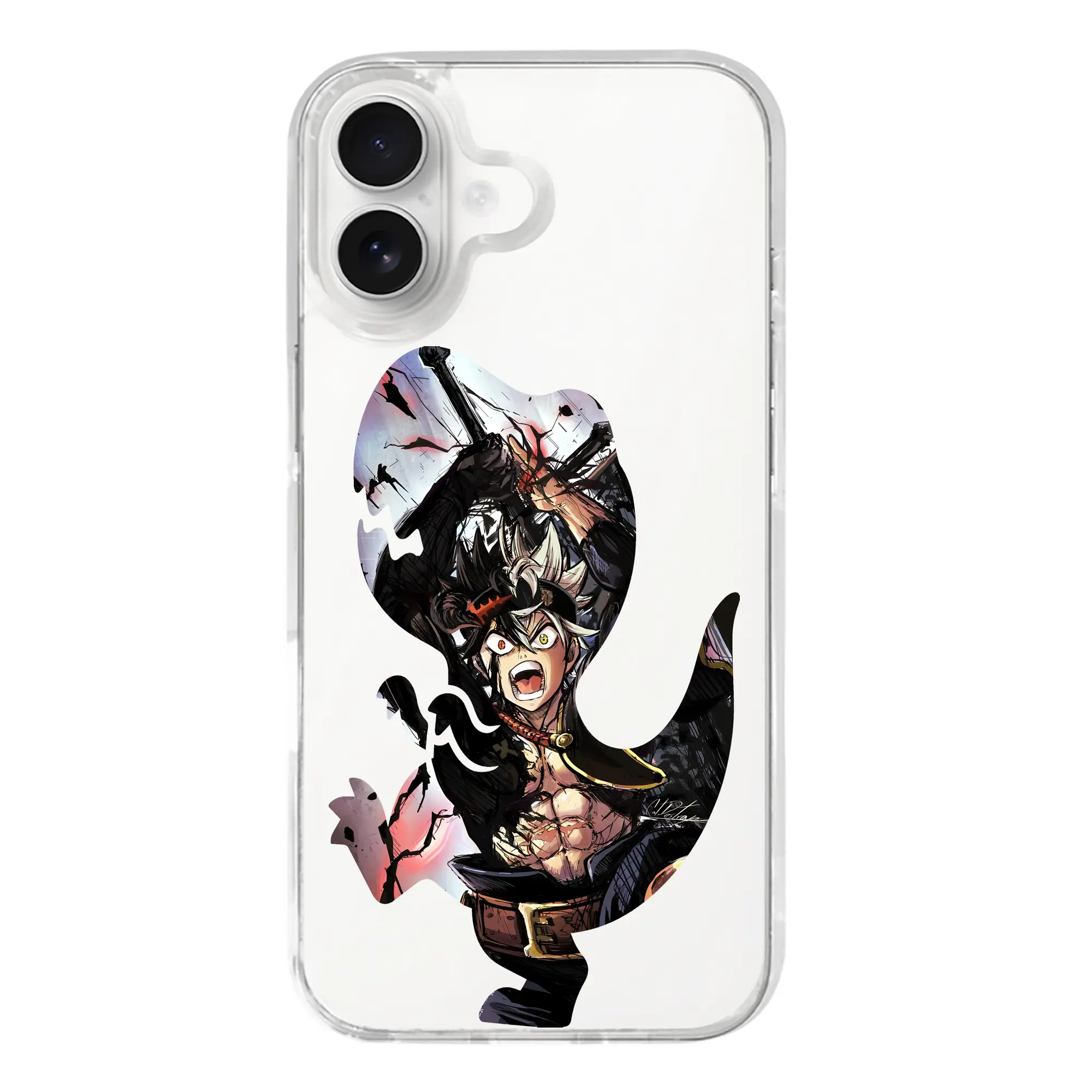 ブラッククローバー グッズ アスタ - iPhone 17シリーズ 透明スマホケース – 薄型・耐衝撃・精密フィット保護カバー